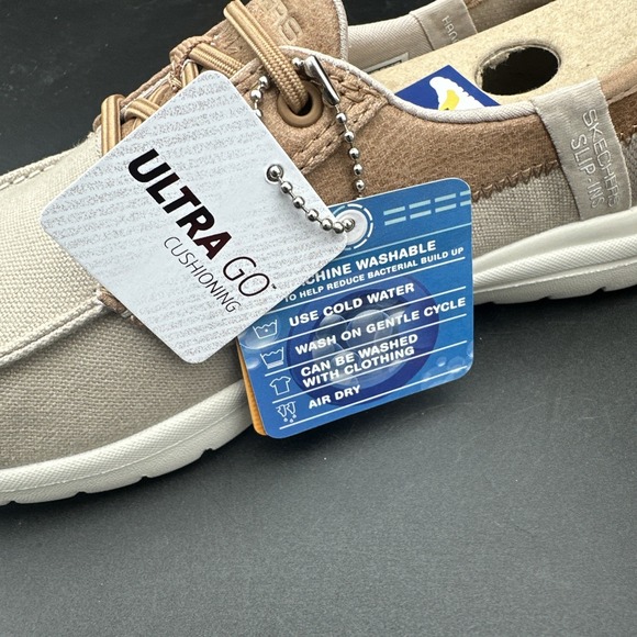 Skechers On-The-Go Flex Taupe Boat Shoes Women's Size 5.5 Palmilla - Picture 4 of 12